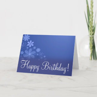 Tarjeta "Tarjeta de cumpleaños" Floral azul