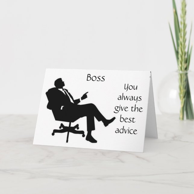 TARJETA **TARJETA DE CUMPLEAÑOS MUY BUENA** PARA SU **JEFE (Anverso)