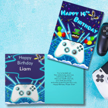 ¡Tarjeta de cumpleaños número 14 de Epic Gamer Hap