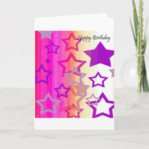 Tarjeta ¡Tarjeta de cumpleaños - usted es una estrella!