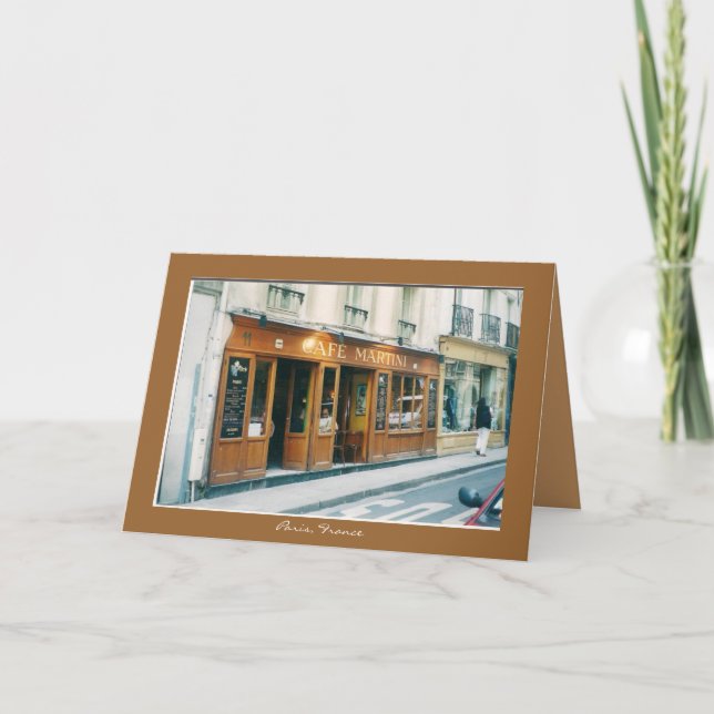 Tarjeta ¡Tarjeta de felicitación "Bonjour! " (Anverso)