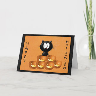 Tarjeta ¡Tarjeta de felicitación de la calabaza de