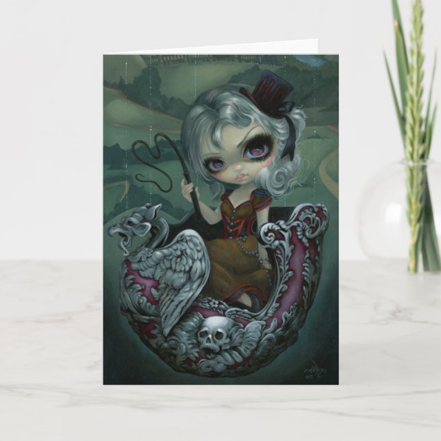 Tarjeta "Tarjeta de felicitación del carro del circo" (Anverso)