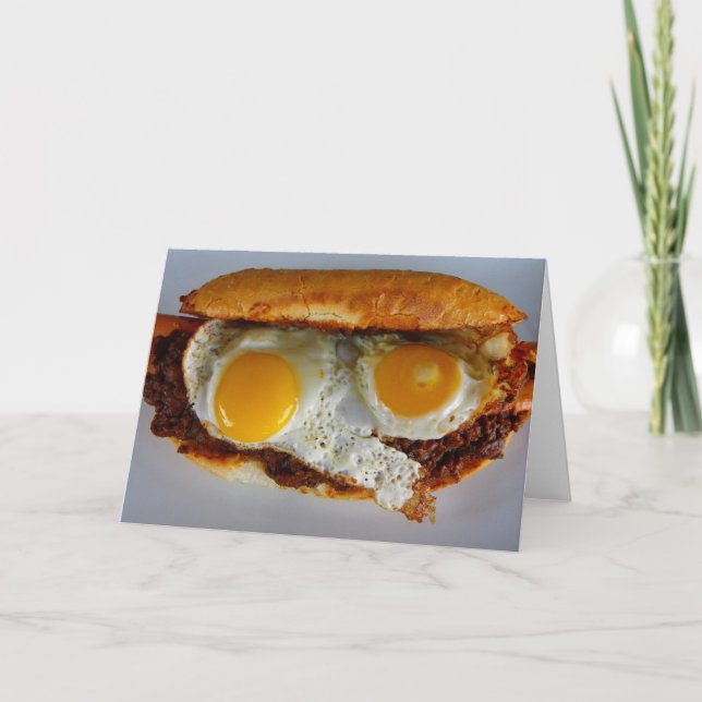 Tarjeta ¡Tarjeta de felicitación del perrito caliente de (Anverso)