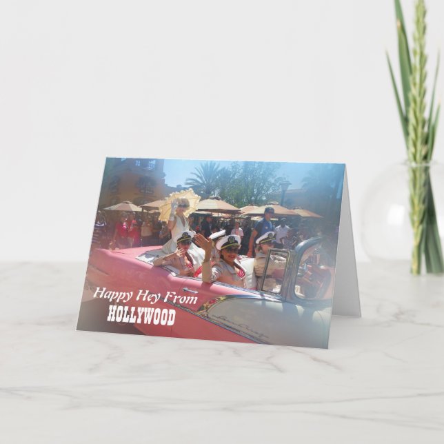 Tarjeta ¡Tarjeta de felicitación feliz de Hollywood! (Anverso)