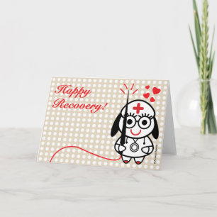 Tarjeta ¡Tarjeta de felicitación feliz de la recuperación!