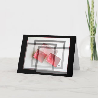 Tarjeta - Tarjeta de felicitación - Red Enamel Bow