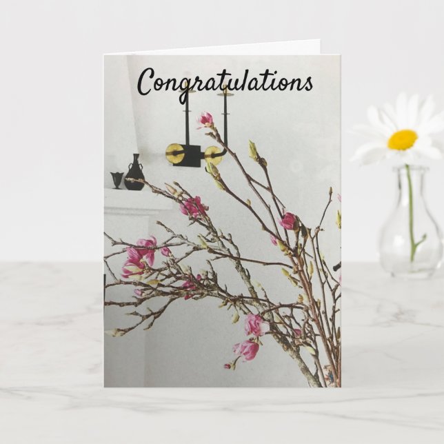 TARJETA **TARJETA DE FELICITACIONES EN SU NUEVO HOGAR" (Planta pequeña)