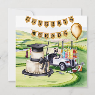 Tarjeta "Tarjeta de graduación de golf - ¡Felicitaciones G
