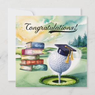 Tarjeta "Tarjeta de graduación de golf - ¡Felicitaciones G