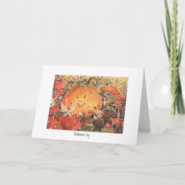 Tarjeta "Tarjeta de la alegría de Halloween" (Anverso)