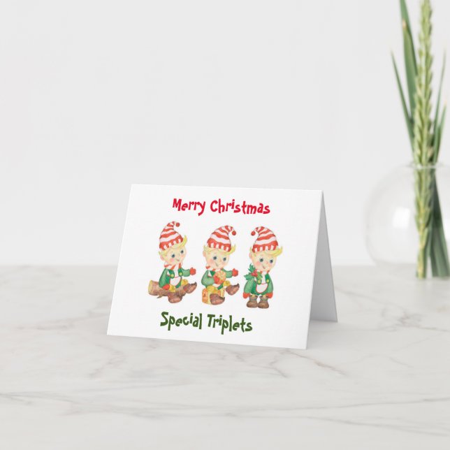 TARJETA **TARJETA DE NAVIDAD DE TRILLIZOS** (Anverso)