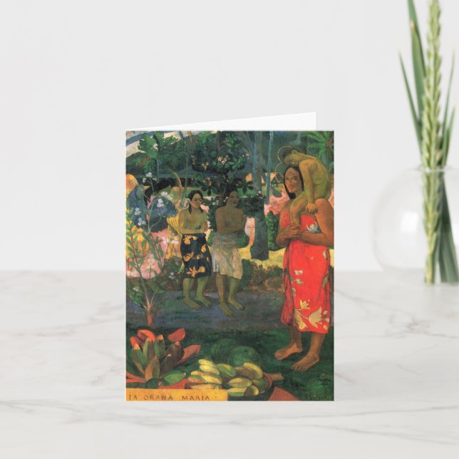 Tarjeta "Tarjeta de Orana Maria" - Paul Gauguin del La (Anverso)