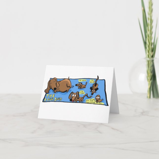 Tarjeta ¡Tarjeta de Pascua Dachshund! (Anverso)