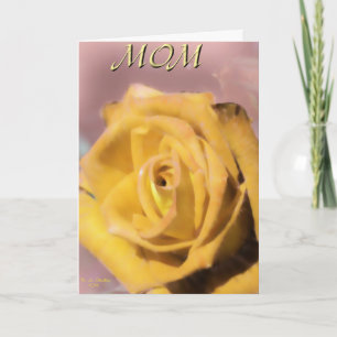 Tarjeta ¡Tarjeta De Rosa Amarilla Para El Día de la Madre!