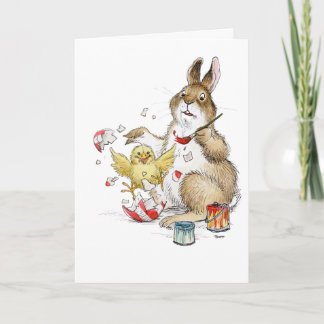 Tarjeta ¡Tarjeta de sorpresa de pintura de huevo de Pascua
