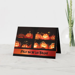Tarjeta ¡Tarjeta - día de las Brujas de Feliz del ¡!
