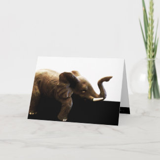 Tarjeta "Tarjeta en blanco del elefante del escritorio"