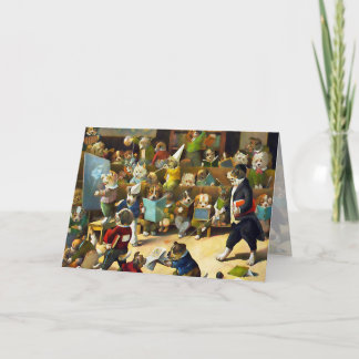 Tarjeta Tarjeta: Escuela del perro de Louis Wain