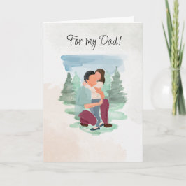 Tarjeta ¡Tarjeta especial del Día del Padre de la hija!