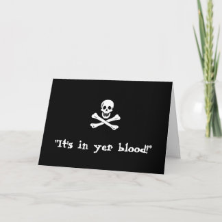 Tarjeta ¡Tarjeta - "está en sangre del YER! "