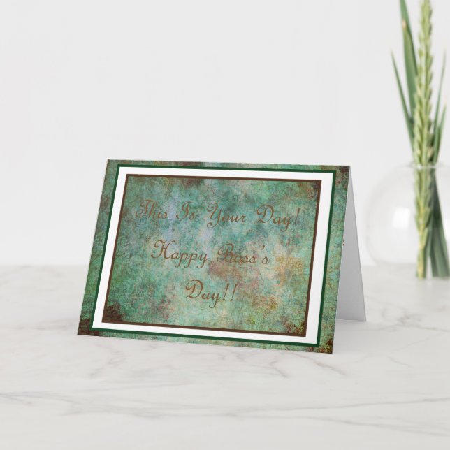 Tarjeta ¡Tarjeta feliz del día de Boss! (Anverso)