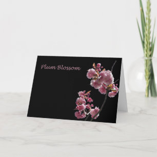 Tarjeta Tarjeta, "Flores de ciruela púrpura"
