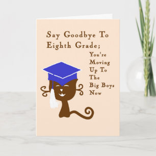 Tarjeta Tarjeta, Graduación de Octavo Grado con Gato Guay