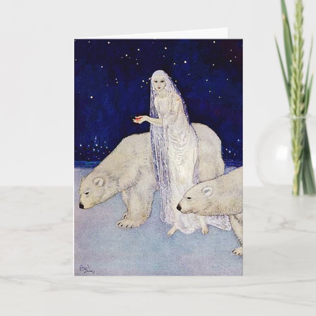 Tarjeta Tarjeta: La dama de nieve de Edmund Dulac (Anverso)
