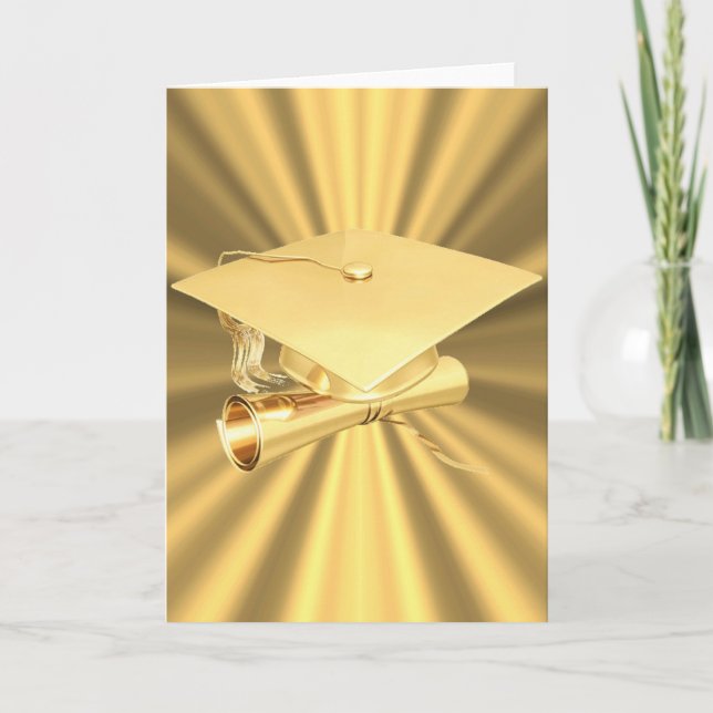 Tarjeta Tarjeta-Oro de la graduación (Anverso)