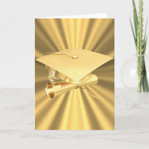 Tarjeta Tarjeta-Oro de la graduación