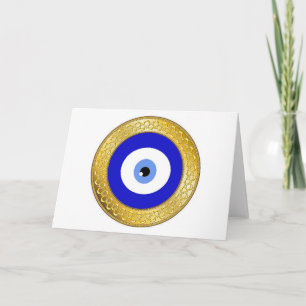 Tarjeta tarjeta-oro del mal de ojo