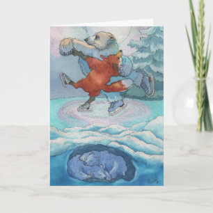 Tarjeta Tarjeta-Oso 5x7 Fox-Mientras que usted pone dormir