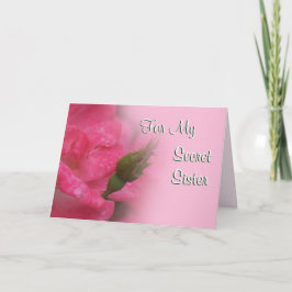 Tarjeta Tarjeta-personalizar subió hermana secreta