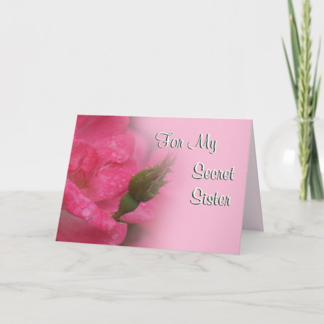 Tarjeta Tarjeta-personalizar subió hermana secreta (Anverso)