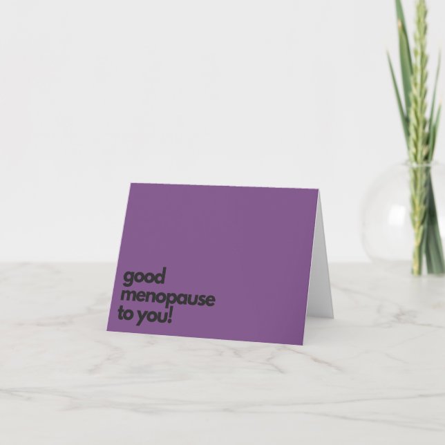 Tarjeta ¡Tarjetas de felicitación de la menopausia! (Anverso)