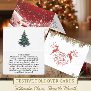 Tarjeta "Tarjetas de Navidad personalizables de pueblo nev