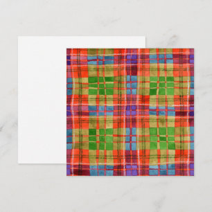 TARJETA TARJETÓN PLANO CUADRADO DE 5,25" MAC RAE TARTAN