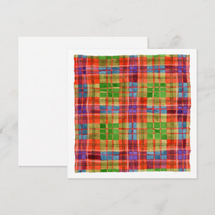 TARJETA TARJETÓN PLANO CUADRADO MAC RAE TARTAN 5,25" II