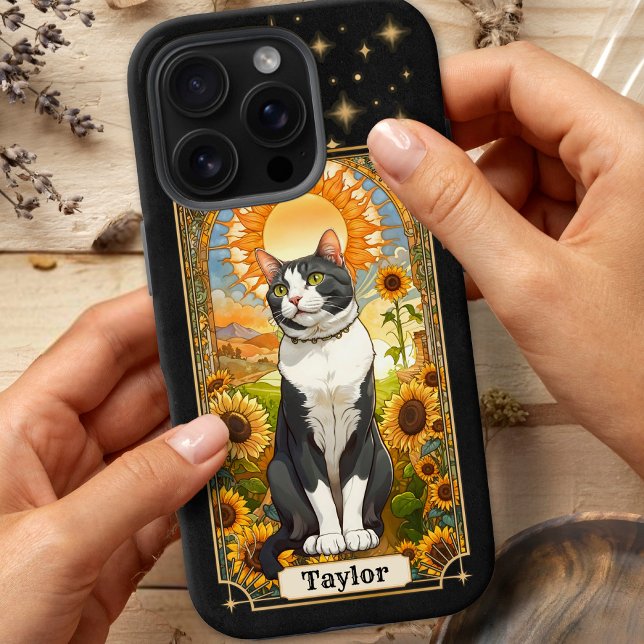 Tarjeta Tarot Cat Sun iPhone 16 Pro Funda (Cat Tarot Card Sun iPhone 16 Pro Case Tough)
