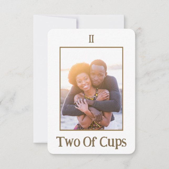 Tarjeta Tarot De Dos Copas Que Significa Tarjeta F (Anverso)
