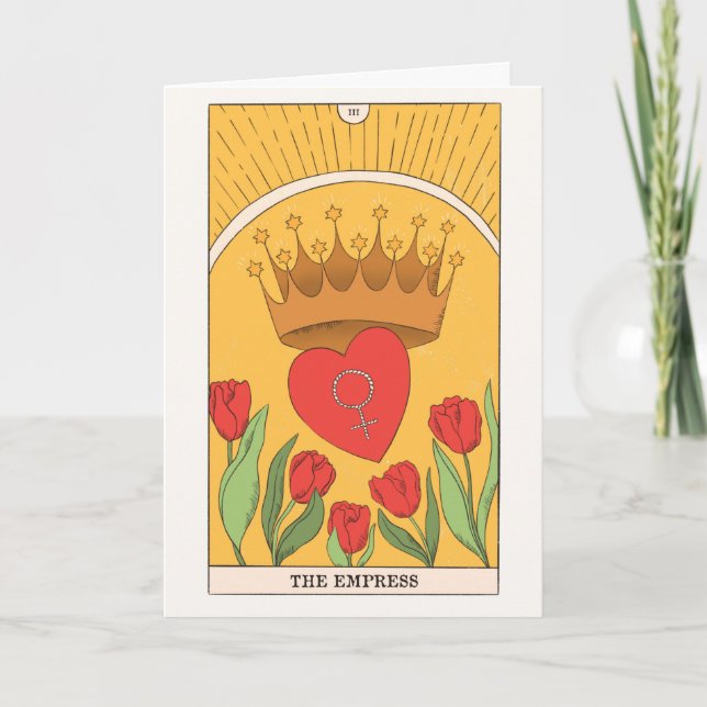 Tarjeta tarot de emperatriz Mayor energía femenina (Anverso)