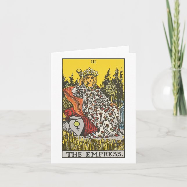 Tarjeta tarot de Empress - Tarot de Rider Waite Sm (Anverso)