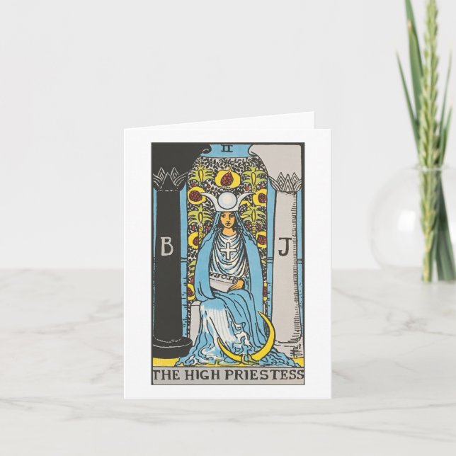 Tarjeta tarot de la alta sacerdotisa - Rider Waite (Anverso)