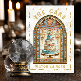 Tarjeta Tarot de tarta para fiesta de cumpleaños c