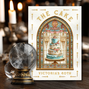 Tarjeta Tarot de tarta para fiesta de cumpleaños c