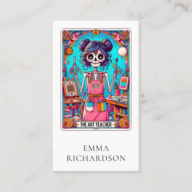 Tarjeta Tarot del profesor de arte (Anverso)
