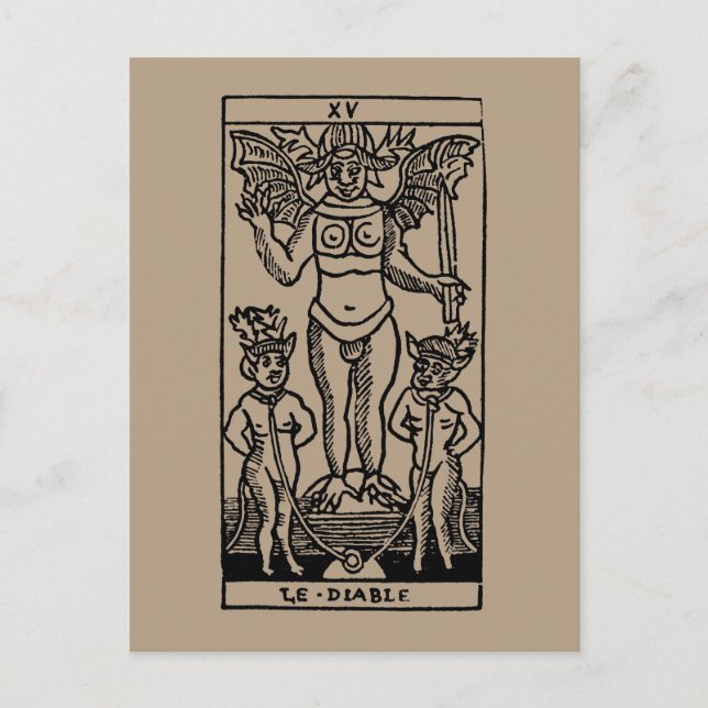 Tarjeta Tarot: El diablo (Anverso)