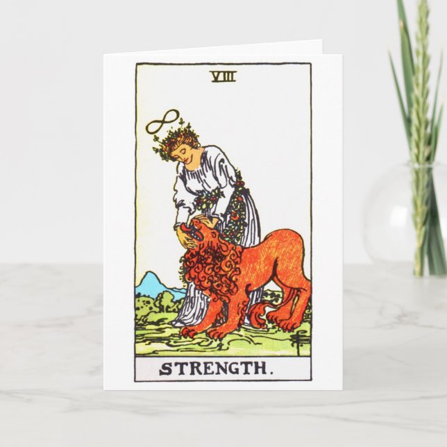 Tarjeta tarot-fuerza (Anverso)