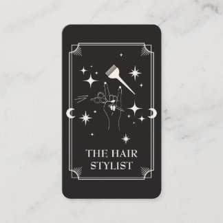 Tarjeta Tarot Hair Stylist Celestial Business Card